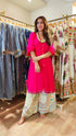 Long Pink Kurta With Printed Pant
